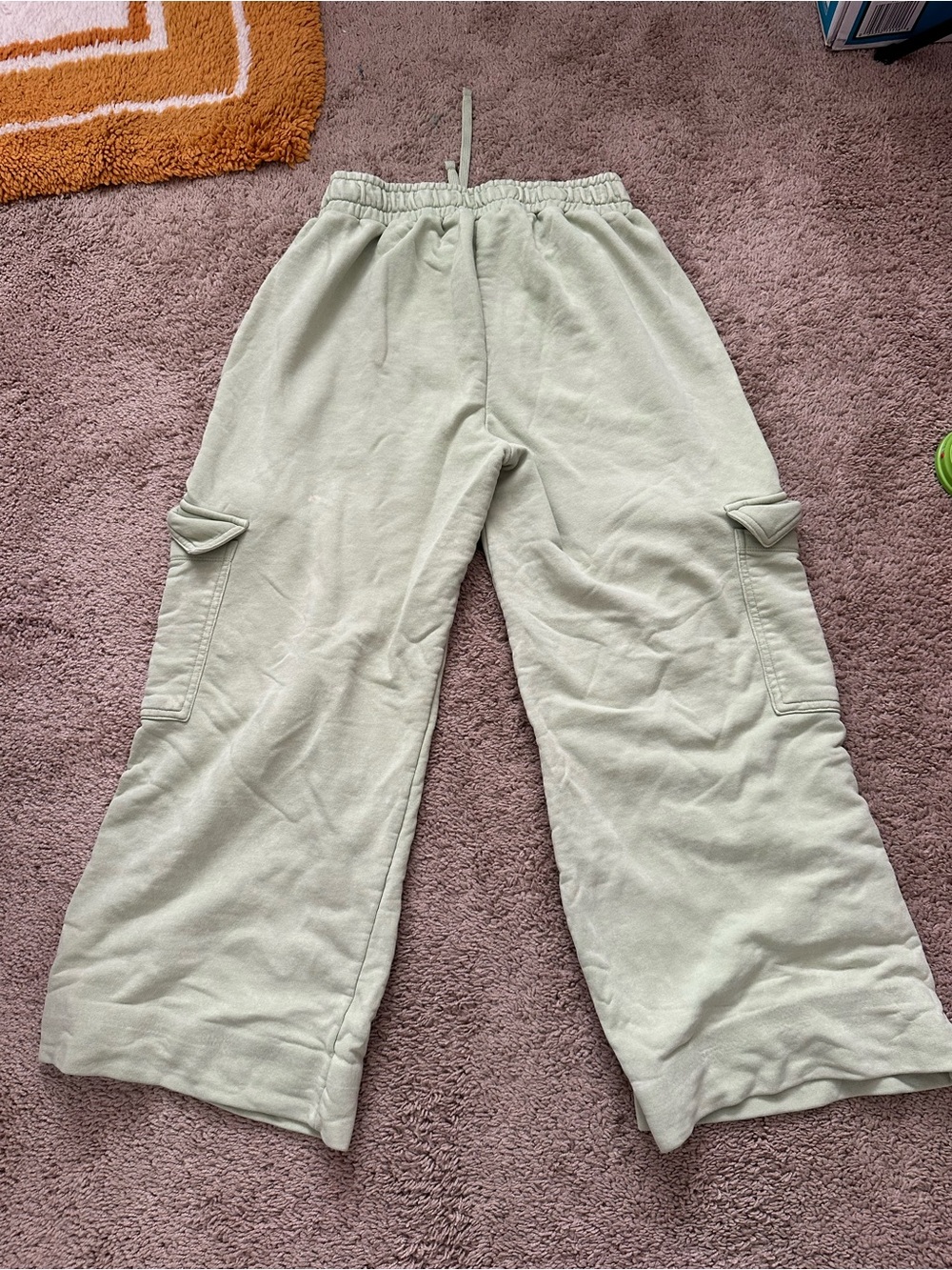 wild fable Sage Green Wide Leg Cargo Sweatpants - Picture 3 of 6